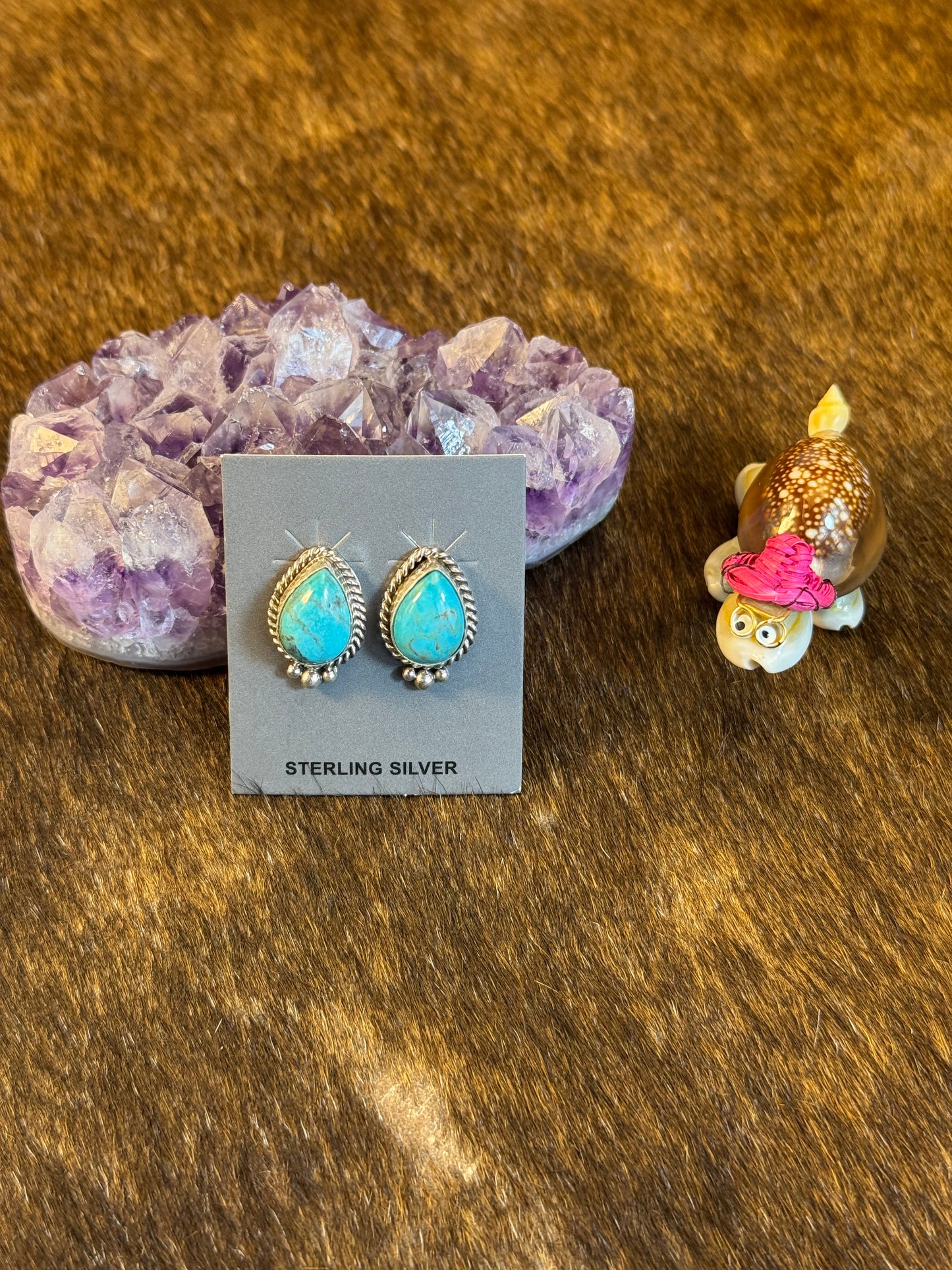 Teardrop Kingman Turquoise Earring