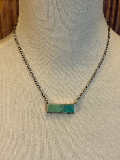 Kingman Turquoise Bar Neklace