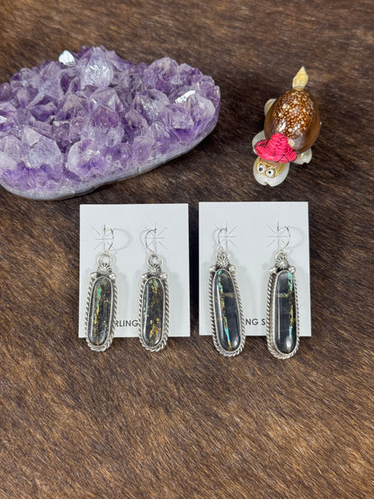 Black Jack Oval Stud Earring