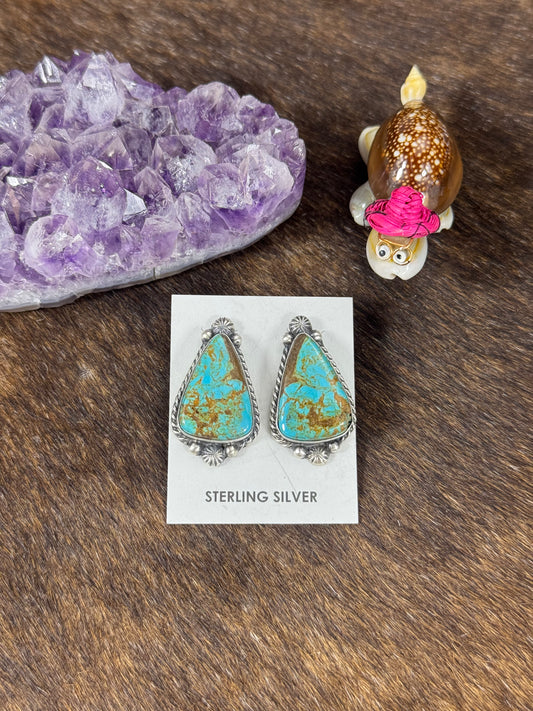 Kingman Turquoise Stud Earring