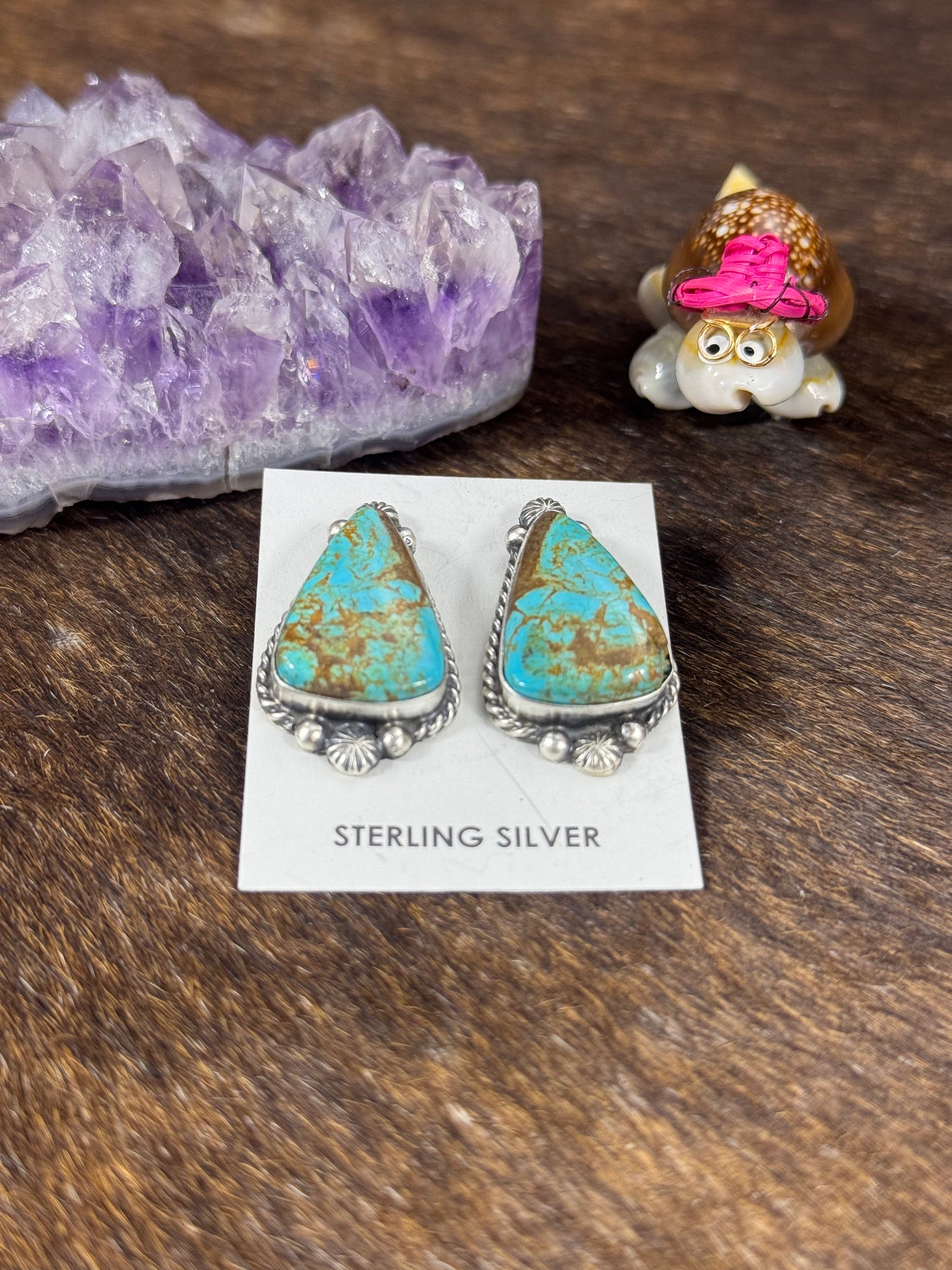 Kingman Turquoise Stud Earring
