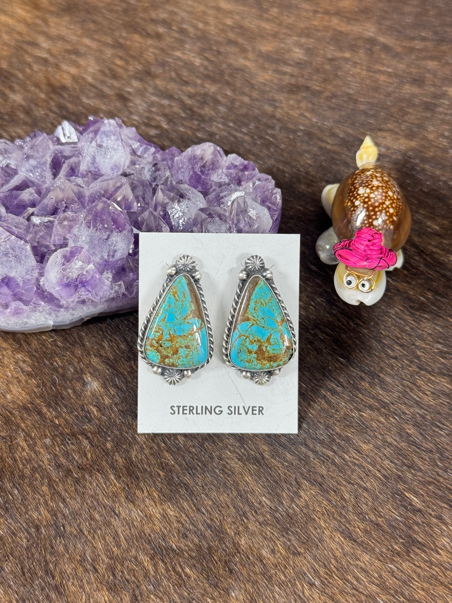 Kingman Turquoise Stud Earring