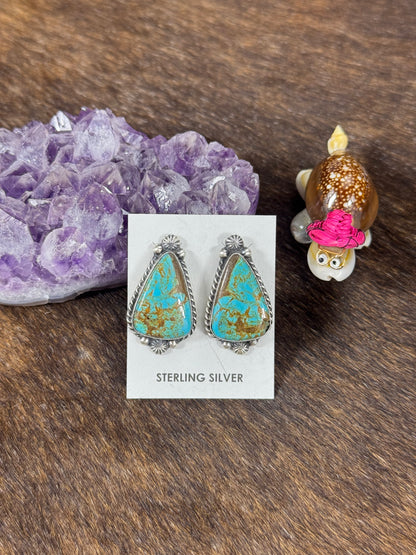 Kingman Turquoise Stud Earring
