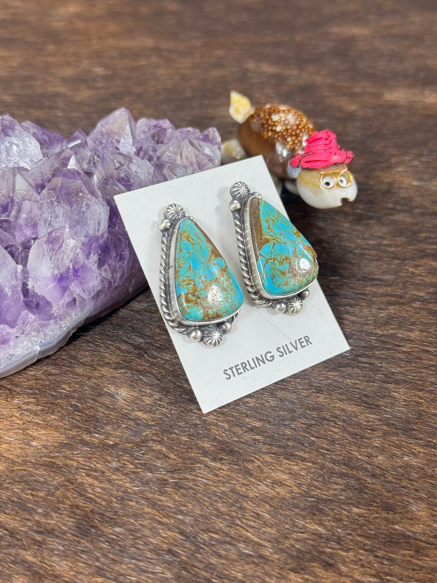 Kingman Turquoise Stud Earring
