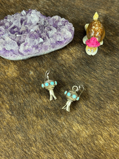 Kingman Turquoise Blossom Earrings