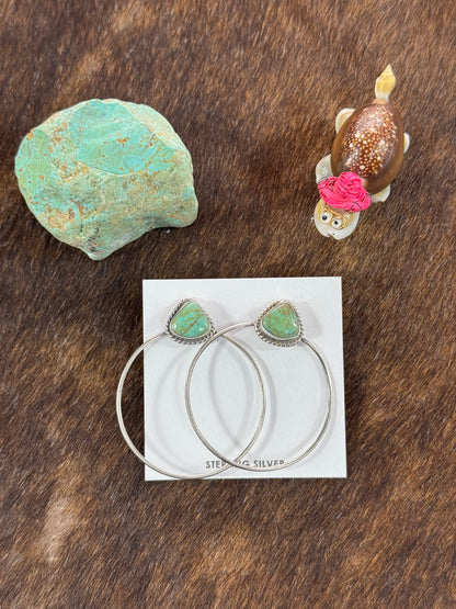 Kingman and Buffalo Hoop Earrings