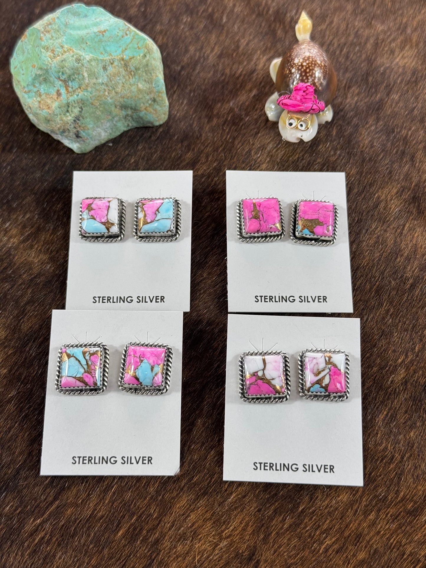 Cotton Candy Square Earrings