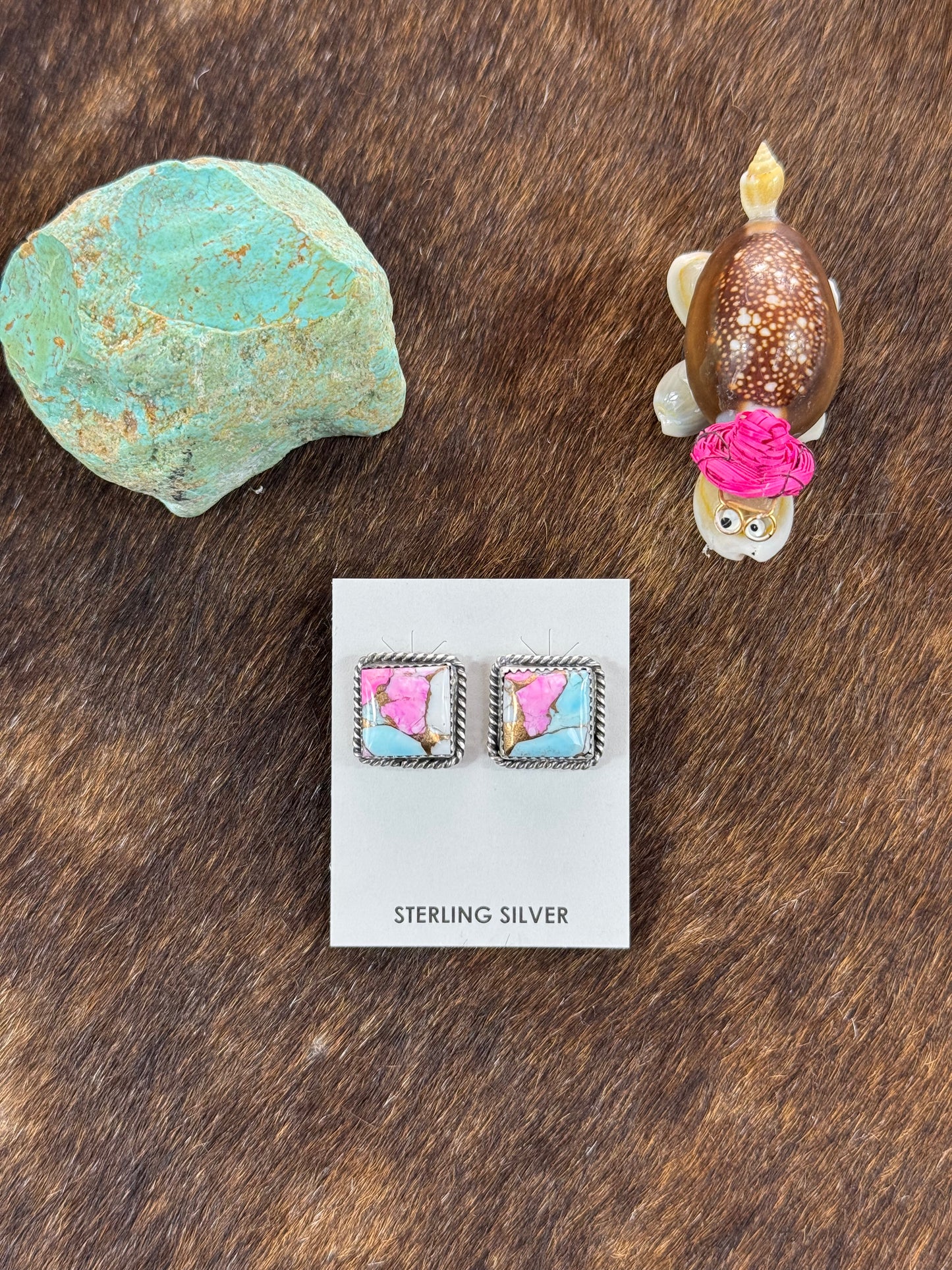 Cotton Candy Square Earrings