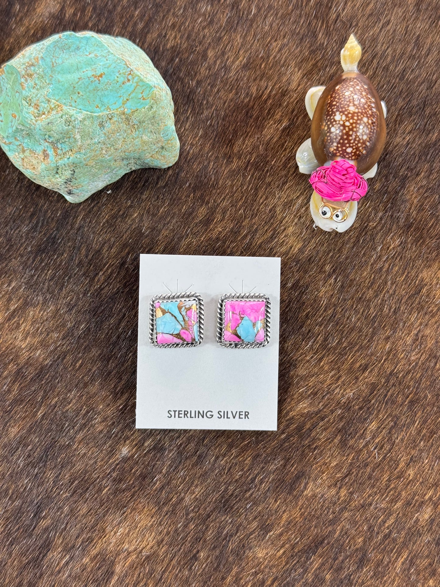 Cotton Candy Square Earrings