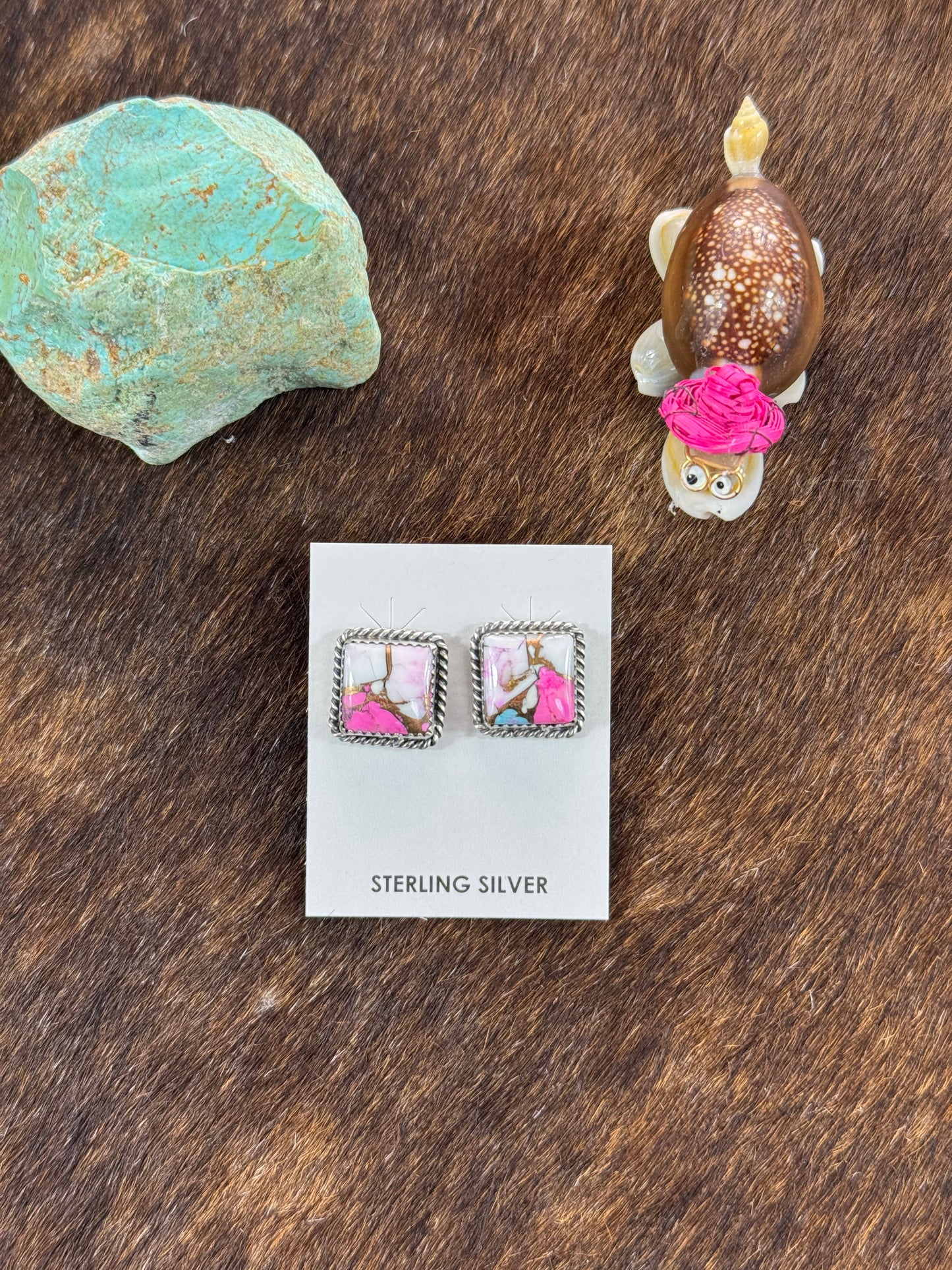 Cotton Candy Square Earrings