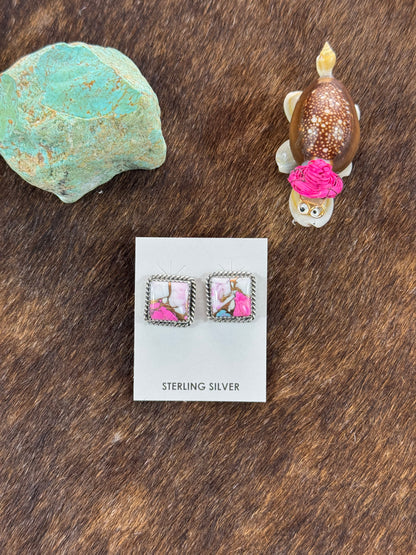 Cotton Candy Square Earrings