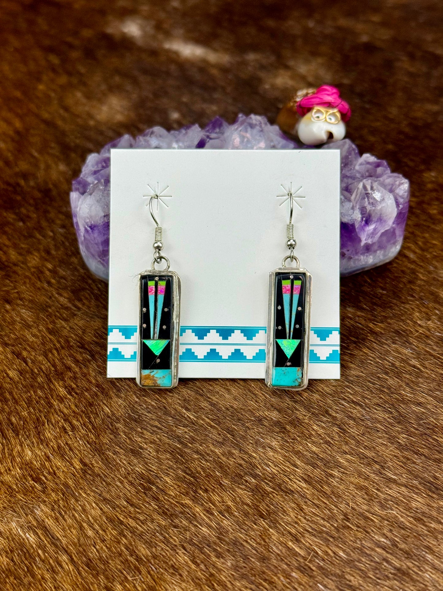 Inlay Night Sky Zuni Earring