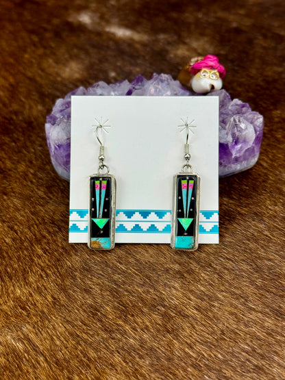 Inlay Night Sky Zuni Earring