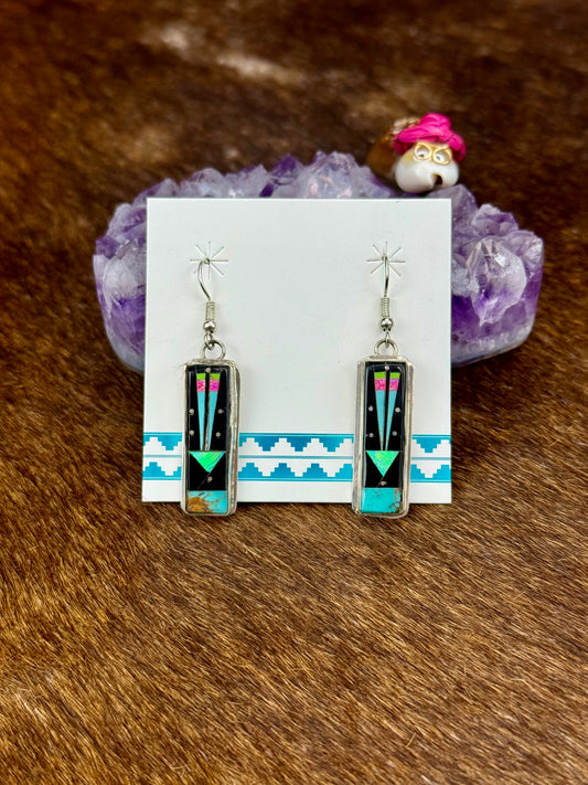 Inlay Night Sky Zuni Earring