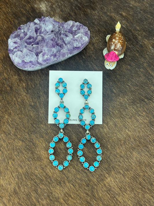 Kingman Turquoise Dangle Earrings