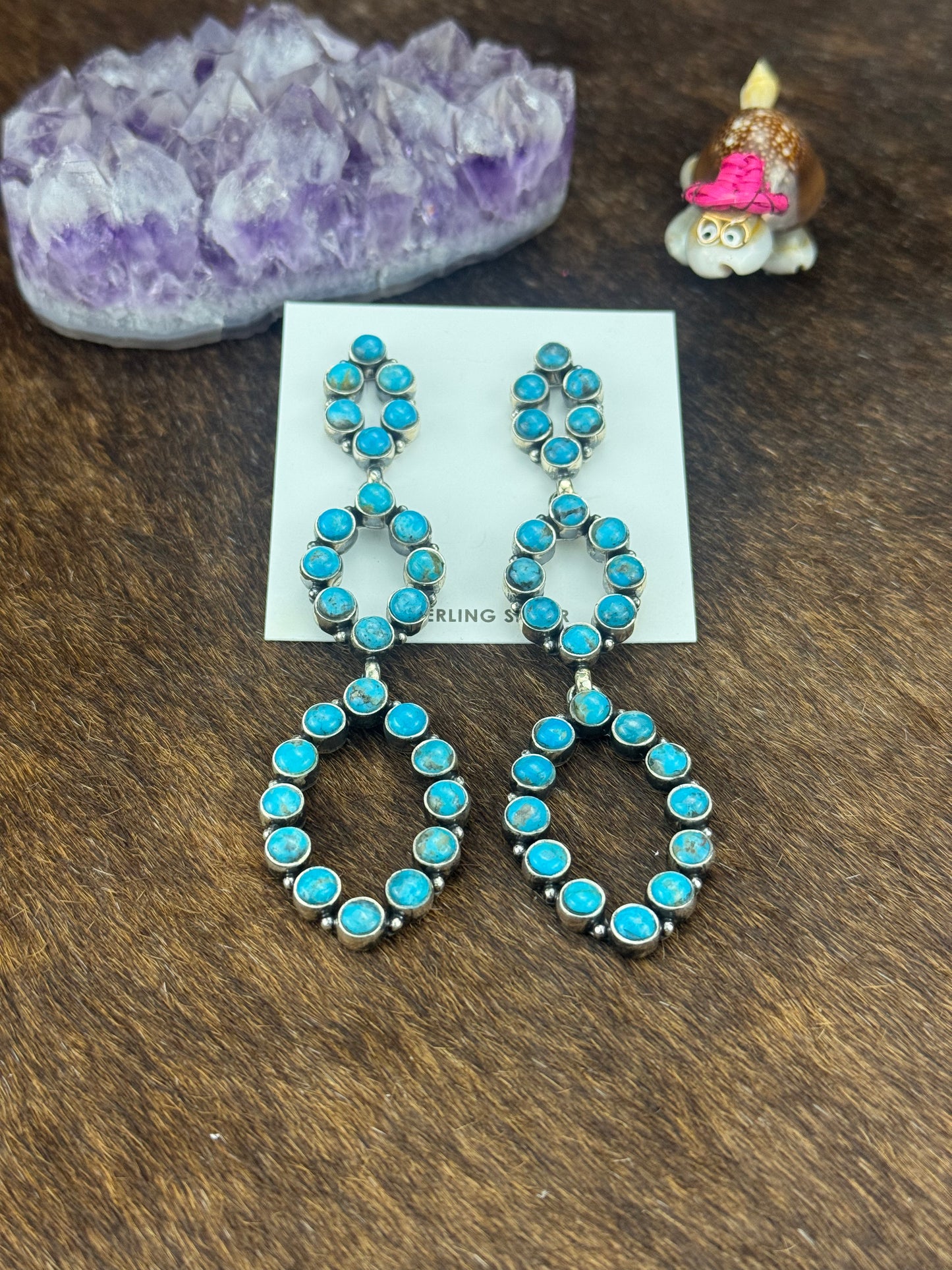 Kingman Turquoise Dangle Earrings