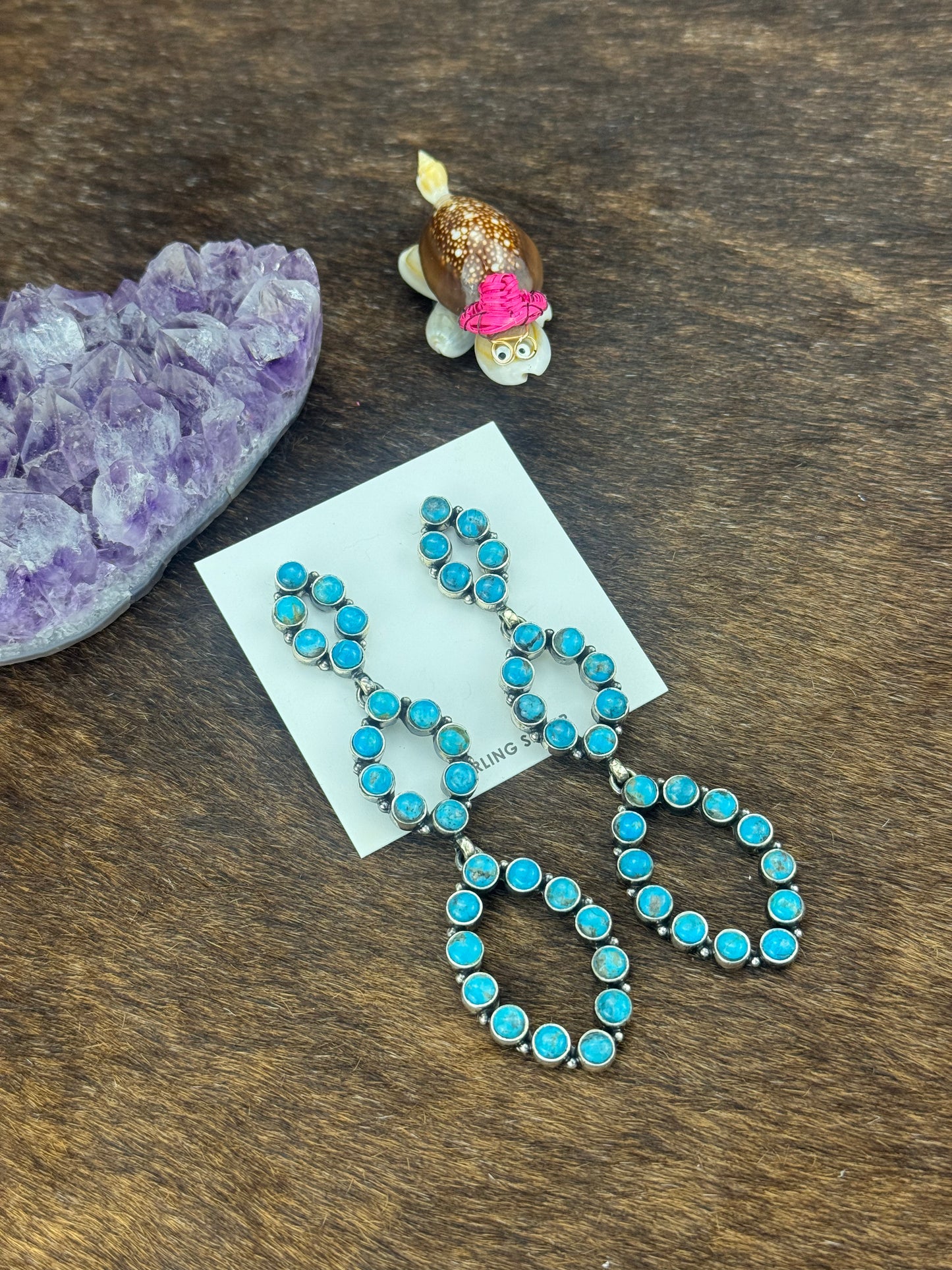 Kingman Turquoise Dangle Earrings