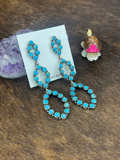 Kingman Turquoise Dangle Earrings