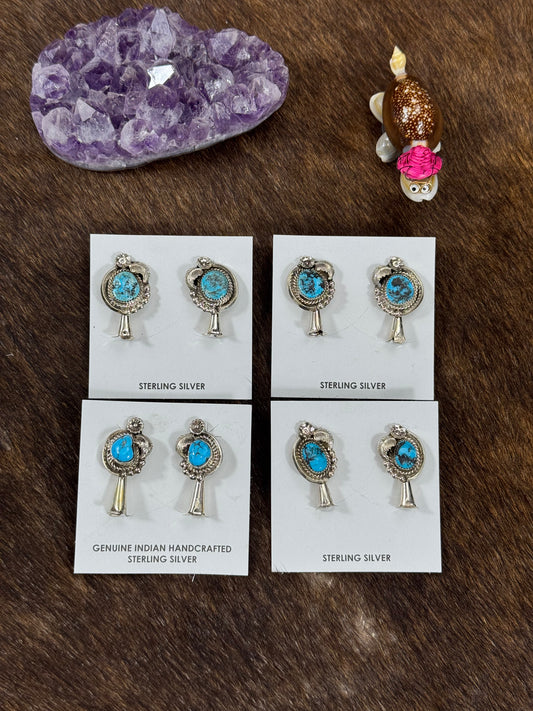 Sleeping Beauty Turquoise Cone Earring