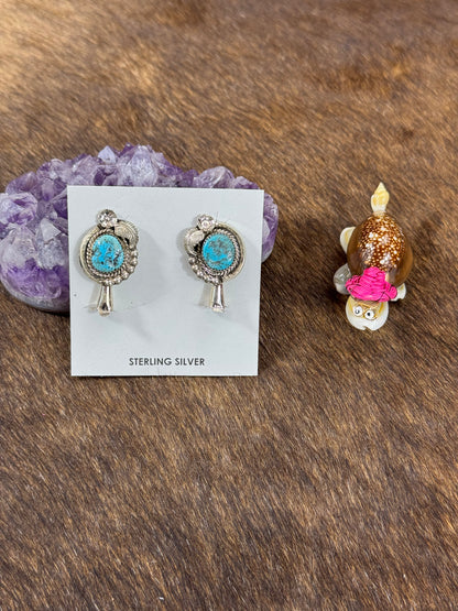 Sleeping Beauty Turquoise Cone Earring