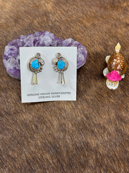 Sleeping Beauty Turquoise Cone Earring