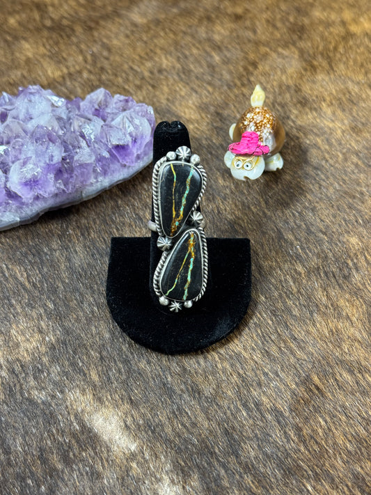 Two Stone Black Jack Ring