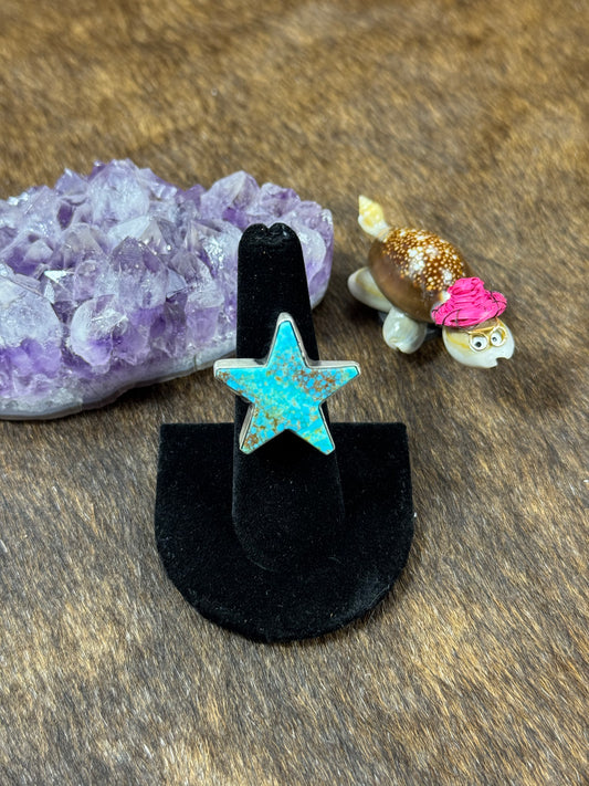 Kingman Turquoise Star Ring
