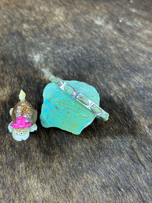 Kingman Turquoise 6 stone bracelet