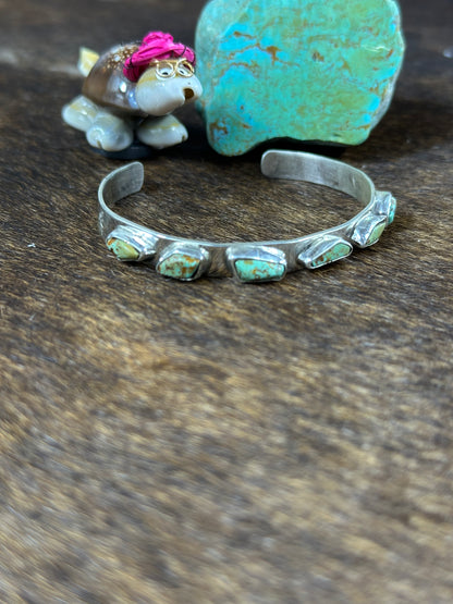 Kingman Turquoise 6 stone bracelet