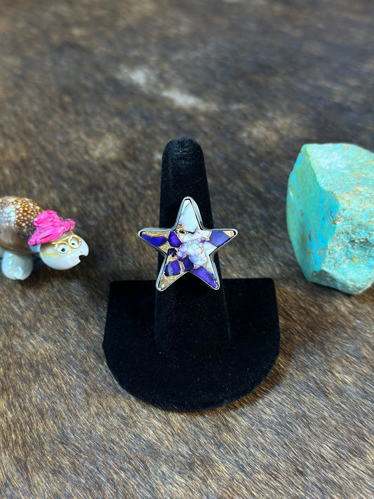 Lavender star ring