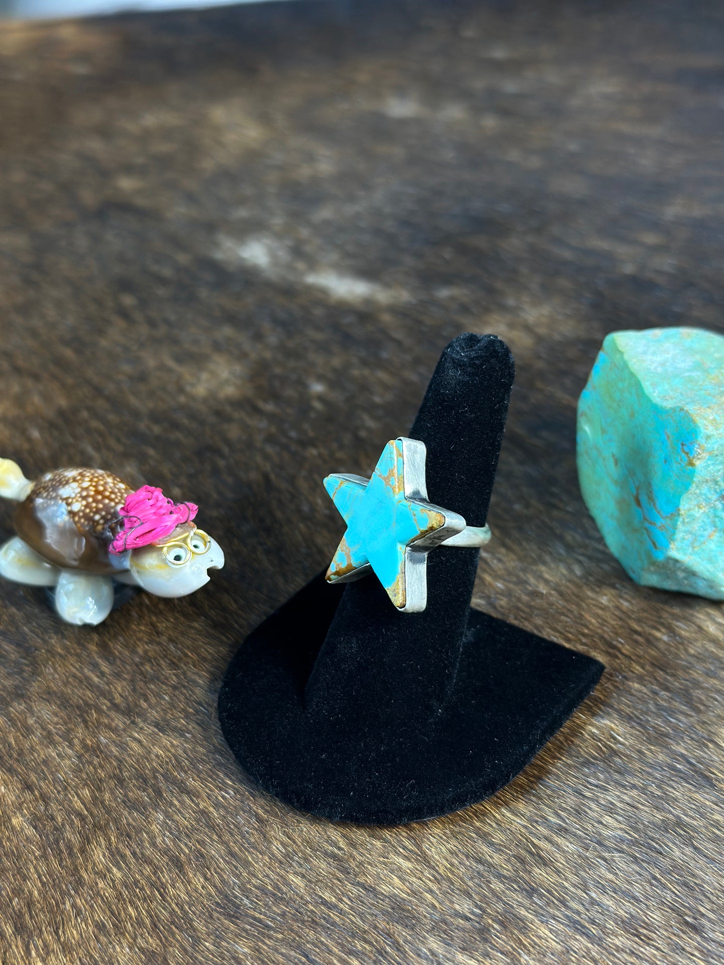 Kingman Turquoise star ring