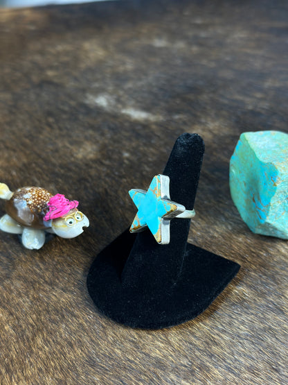 Kingman Turquoise star ring