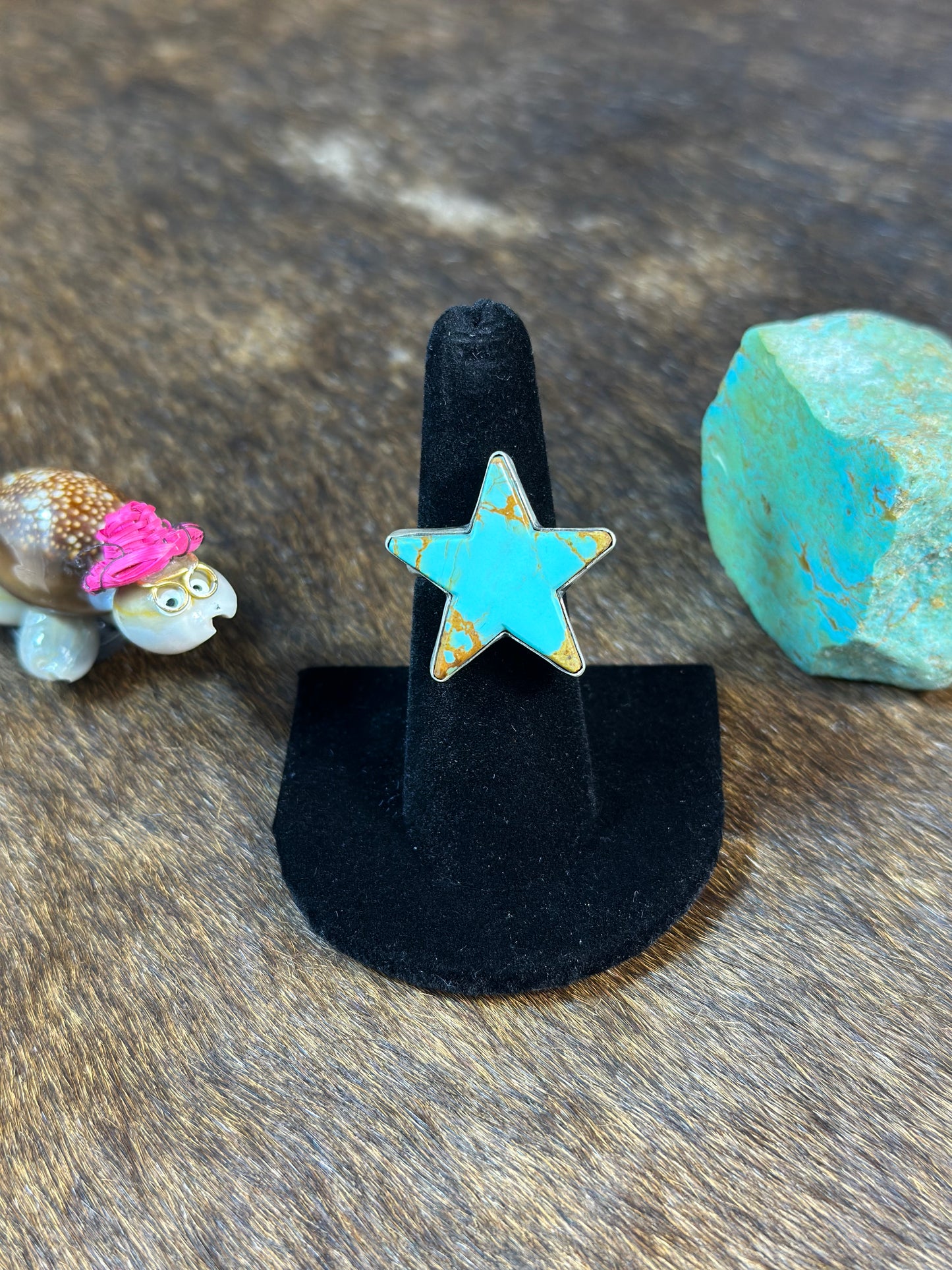 Kingman Turquoise star ring