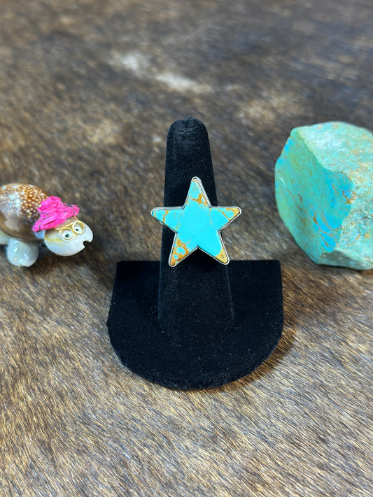Kingman Turquoise star ring