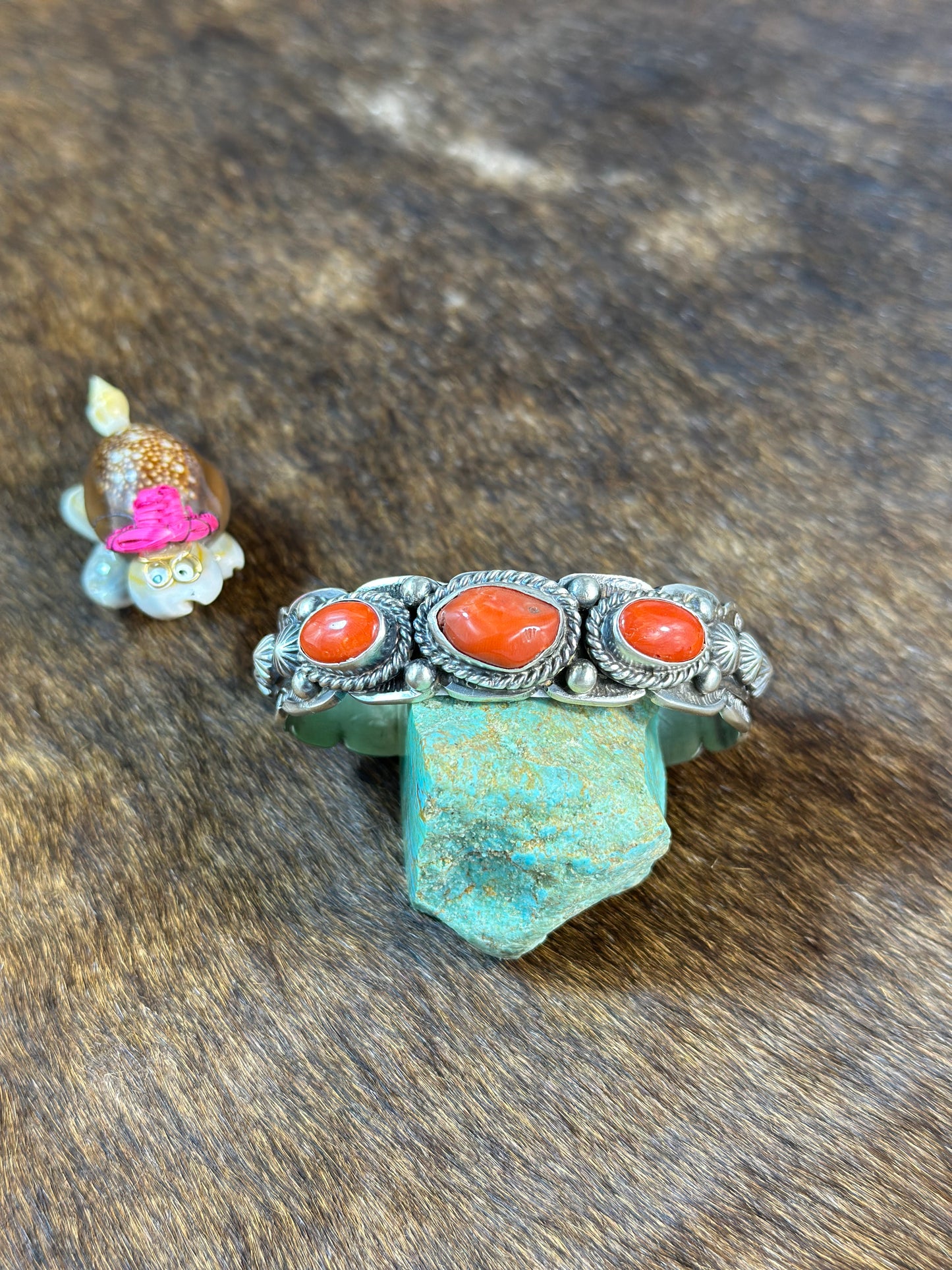 Coral stamp bracelet