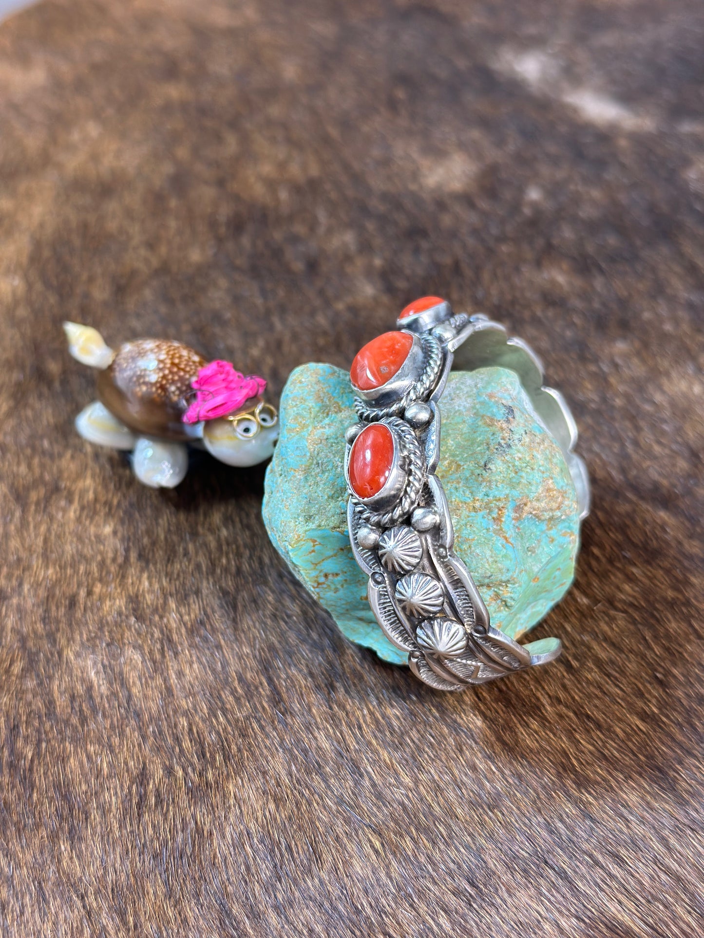 Coral stamp bracelet