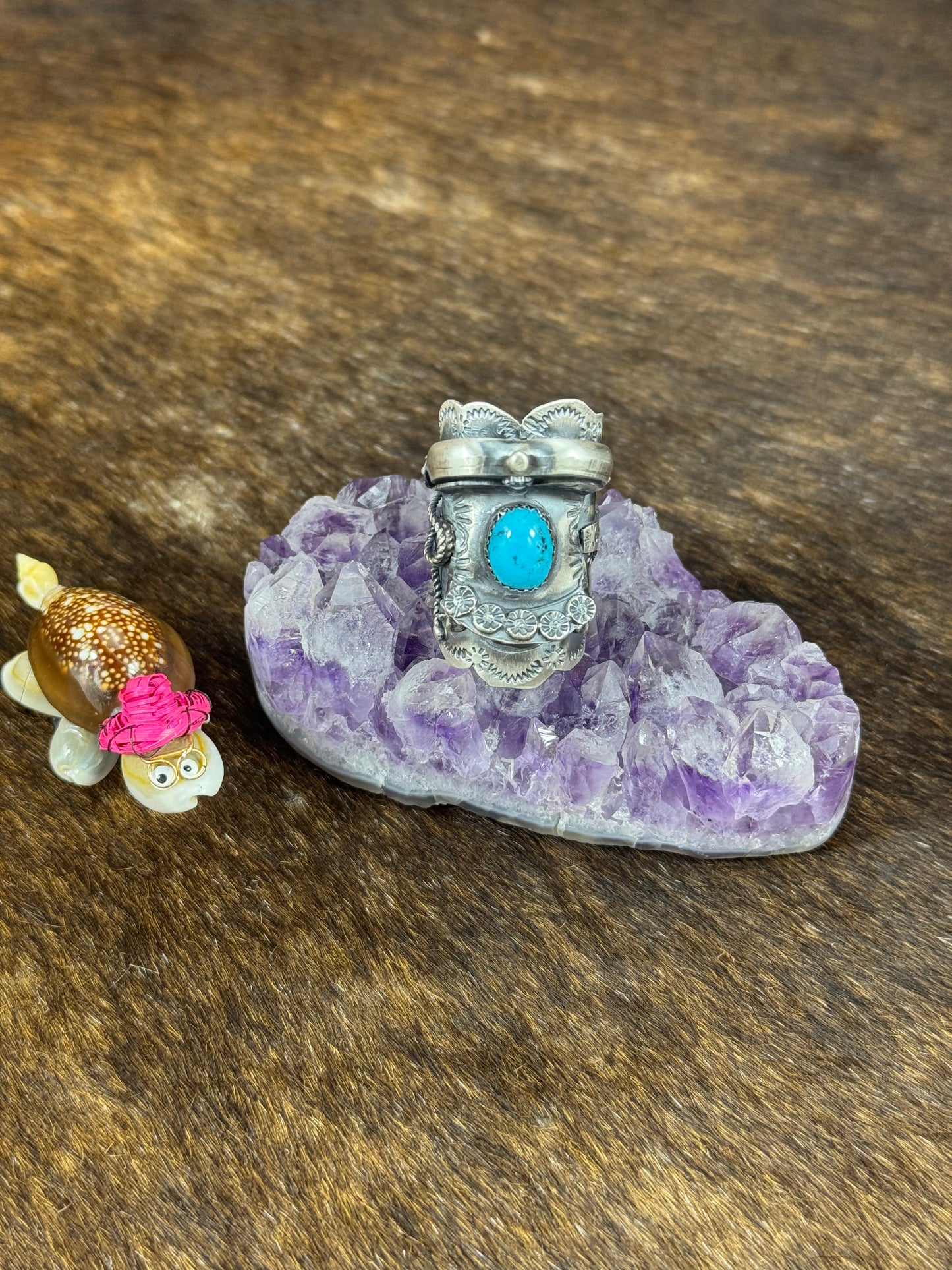 Kingman Turquoise Saddle Sterling Ring