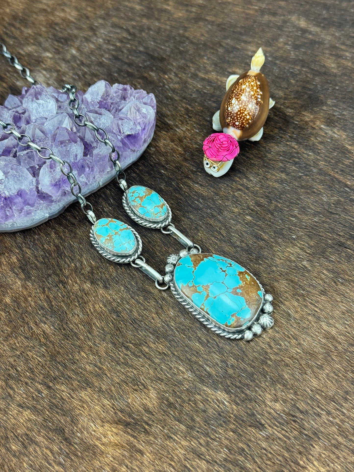 #8 Turquoise Lariat Necklace