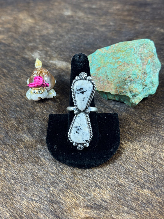 White Buffalo Two Stone Ring