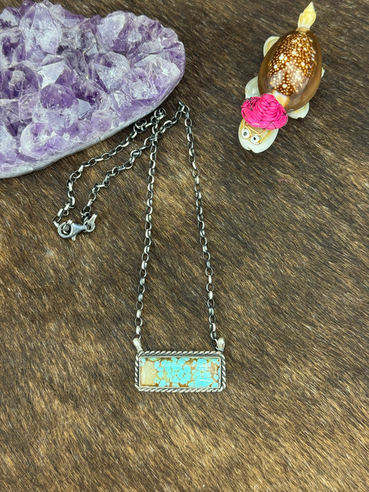 #8 Turquoise Bar Necklace