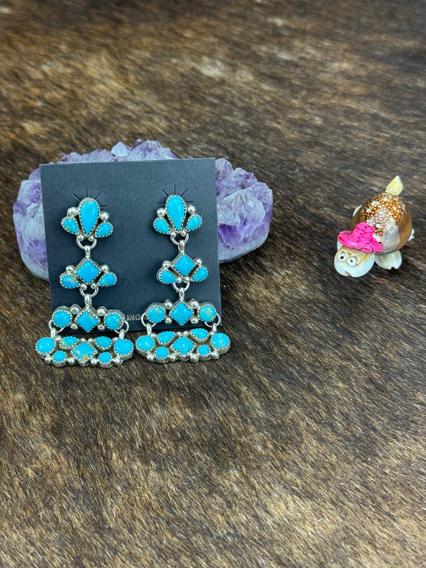Kingman Turquoise Chandelier Earring