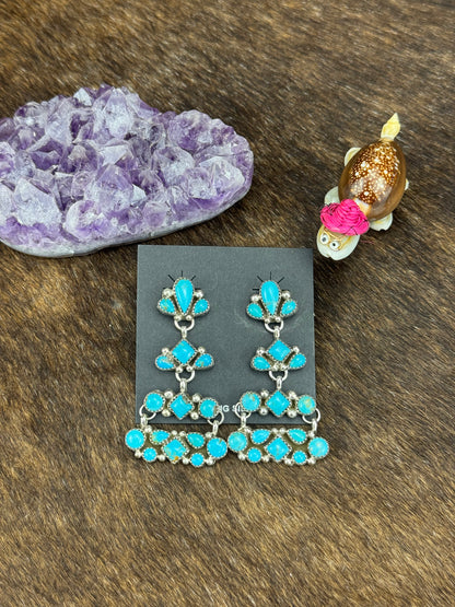 Kingman Turquoise Chandelier Earring