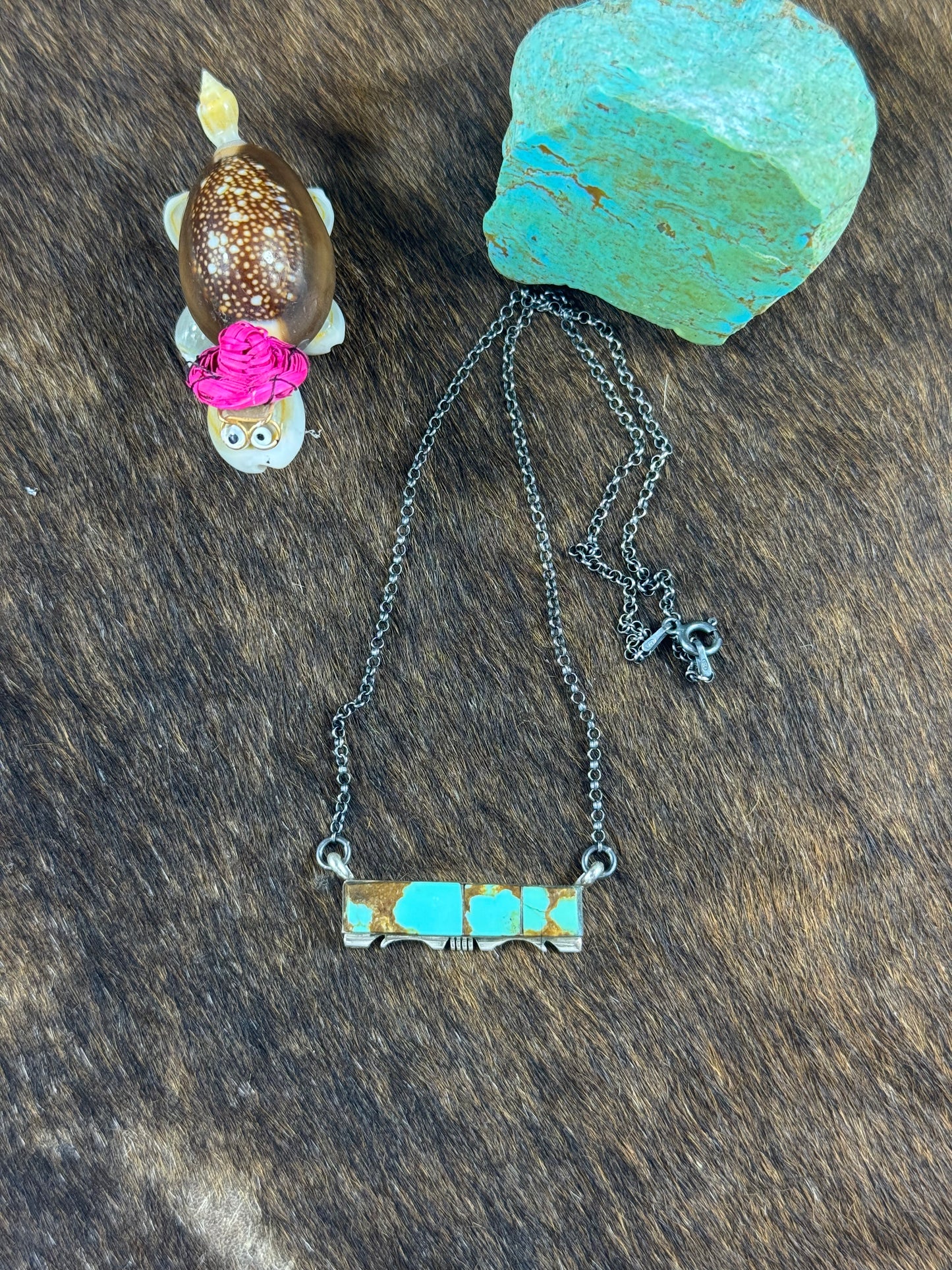#8 Turquoise Bar Necklace