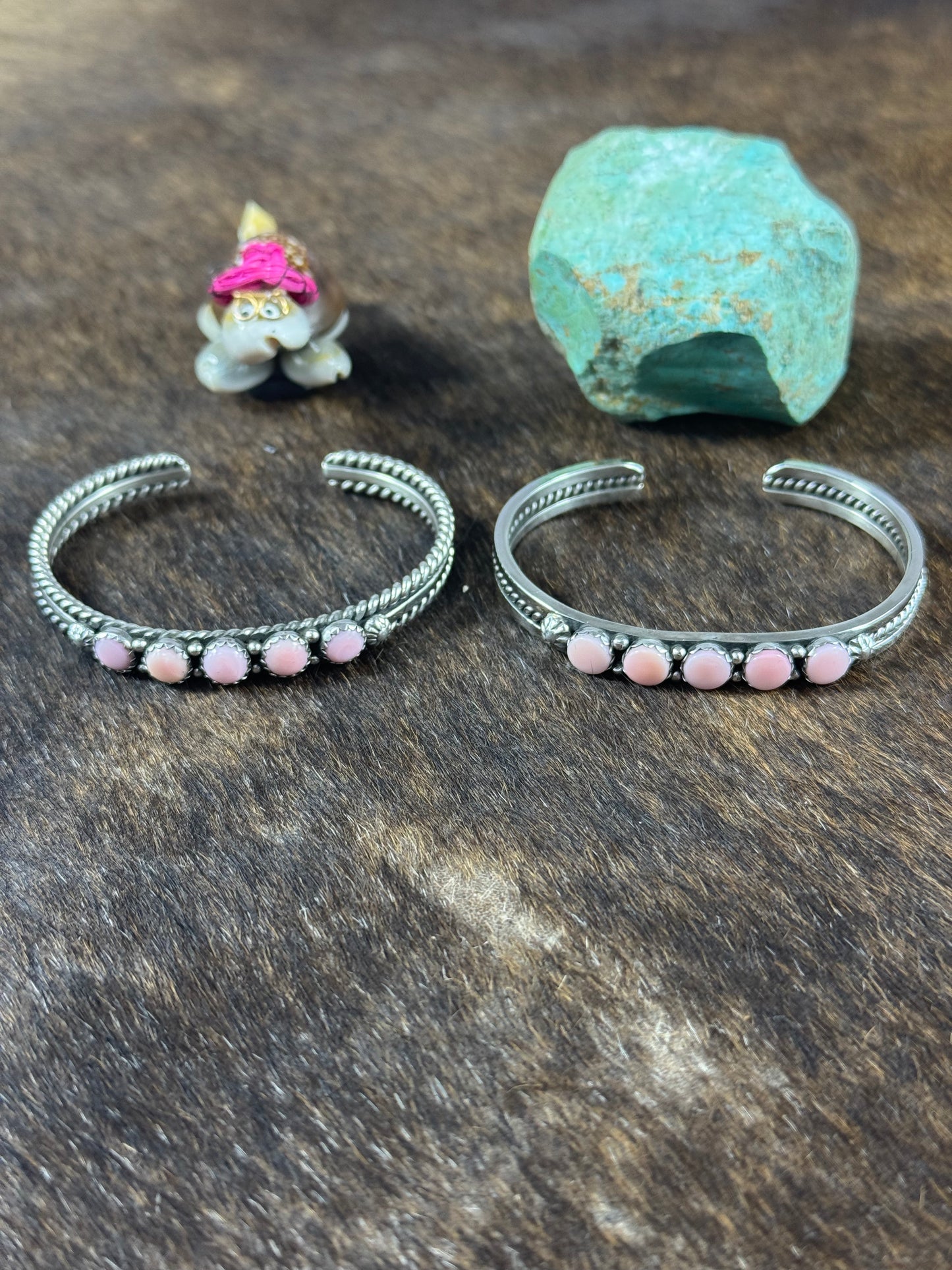 Pink Conch 5 Row Bracelet