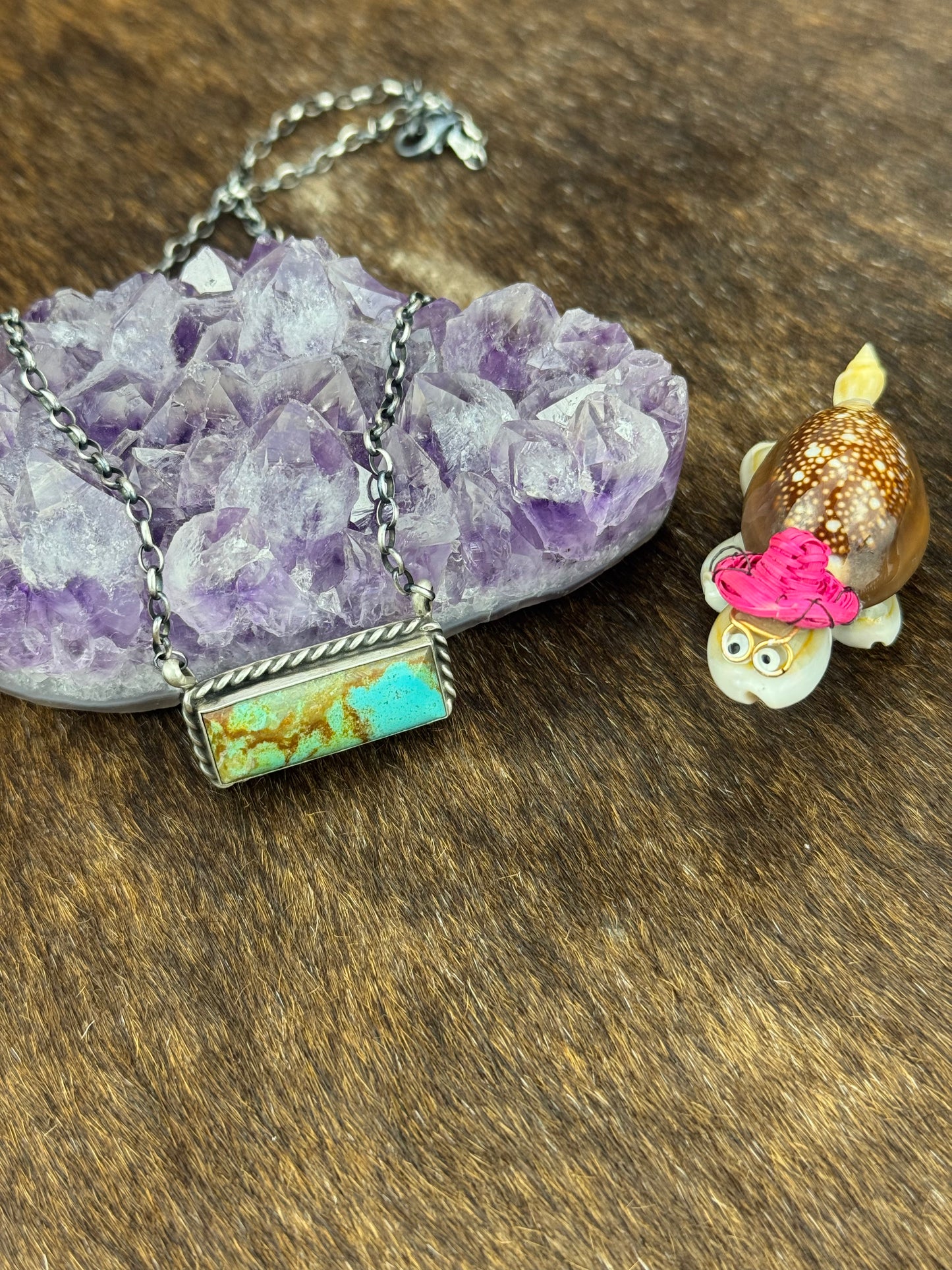 Kingman Turquoise Bar Necklace