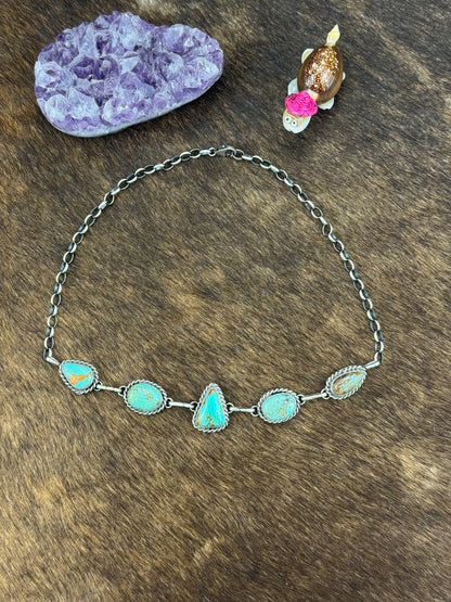 Kingman Turquoise Choker Necklace