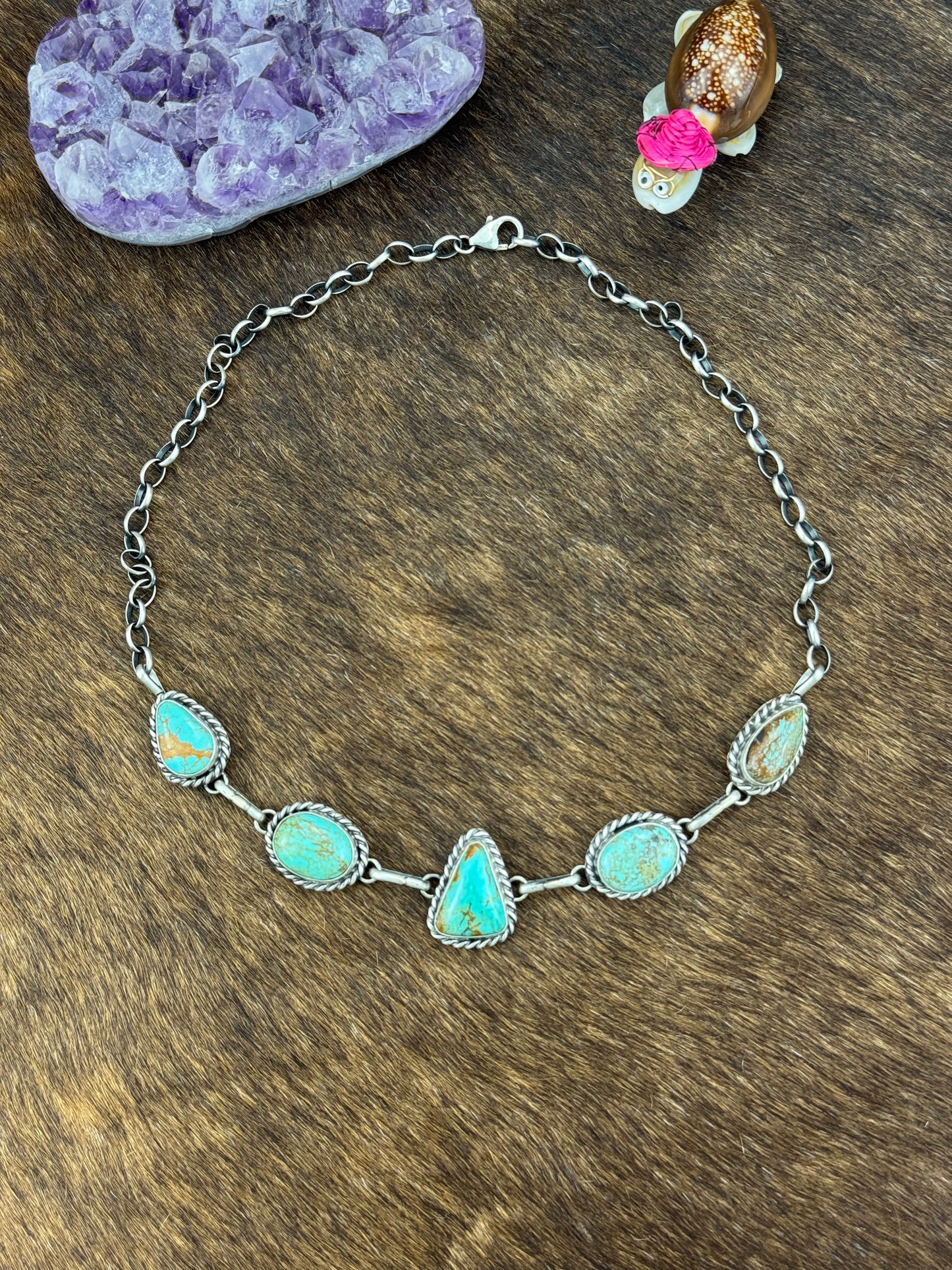 Kingman Turquoise Choker Necklace