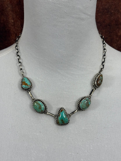 Kingman Turquoise Choker Necklace