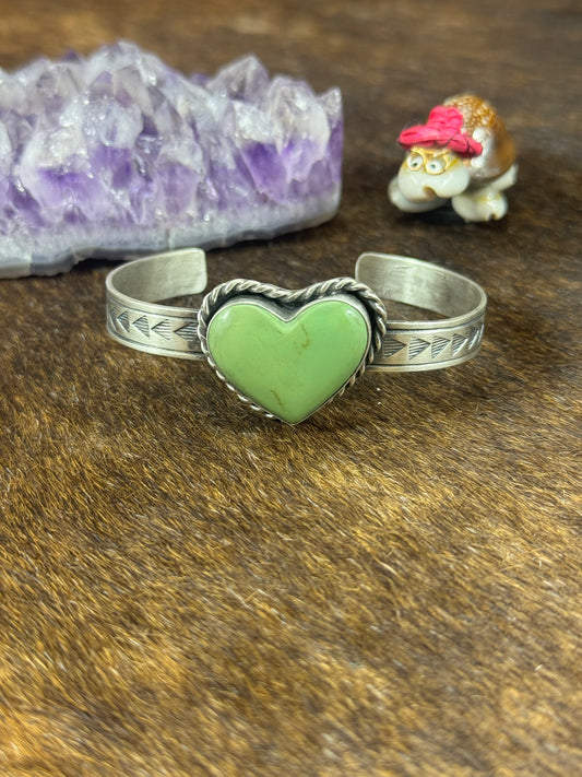 Green Kingman Turquosie Heart Bracelet