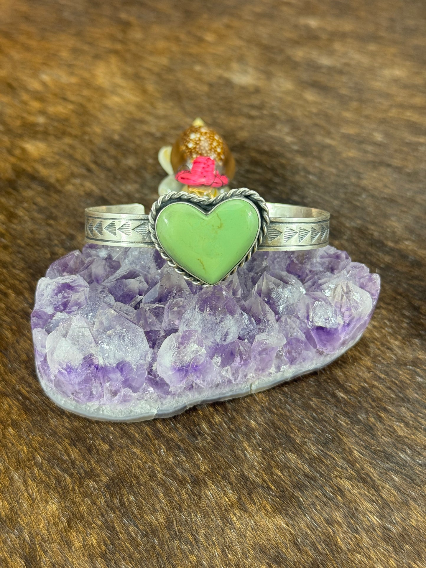 Green Kingman Turquosie Heart Bracelet